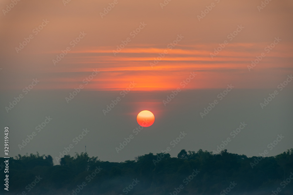 Scenic View Of Lanscape Against Sky During Sunset