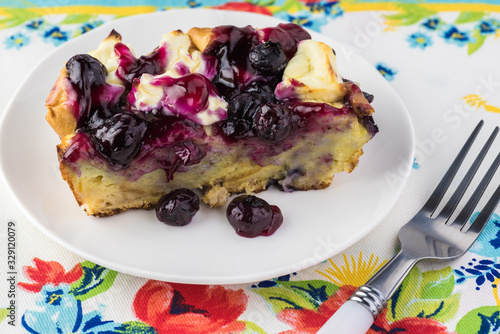 Blueberry cream cheese french toast casserole.