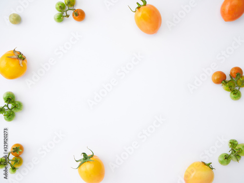 Tomato vegetable concept space for text.