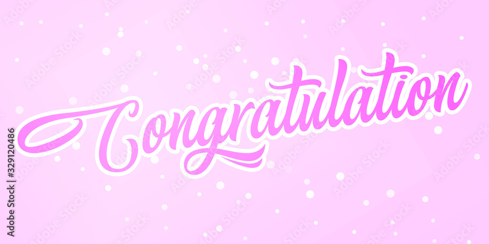 .Congratulations letters, the background and the letters are pink. .Congratulations letters, the background and the letters are pink.