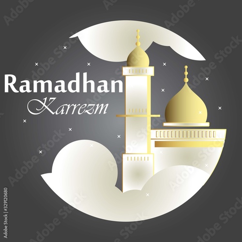 ramadan kareem islamic greeting background vector illustration photo