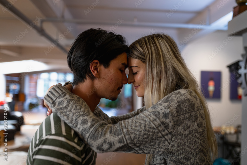 Young couple in love in the house Young couple in love in the house