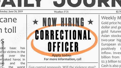Correctional officer career