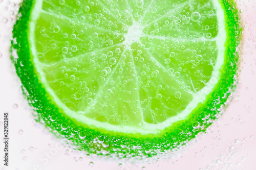 juicy citrus fruit lime close-up, macro selective focus.. selective focus, close-up