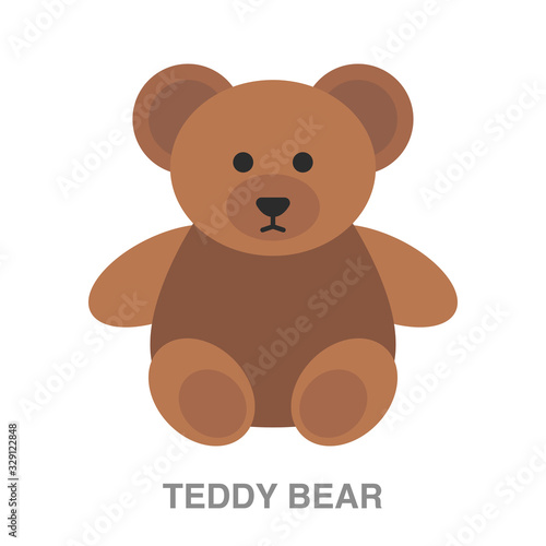 teddy bear flat icon on white transparent background. You can be used black ant icon for several purposes. 