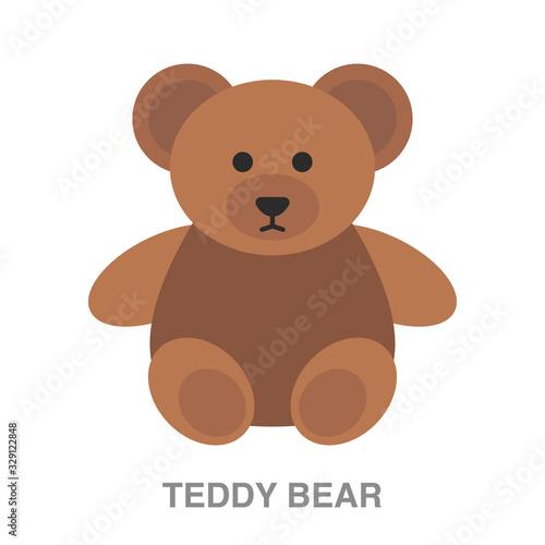 teddy bear flat icon on white transparent background. You can be used black ant icon for several purposes.	