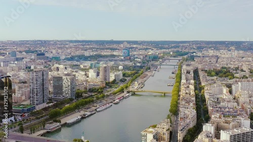 Wallpaper Mural PARIS, FRANCE - MAY, 2019: Aerial drone view of historical city centre. Famous landmark from above Torontodigital.ca