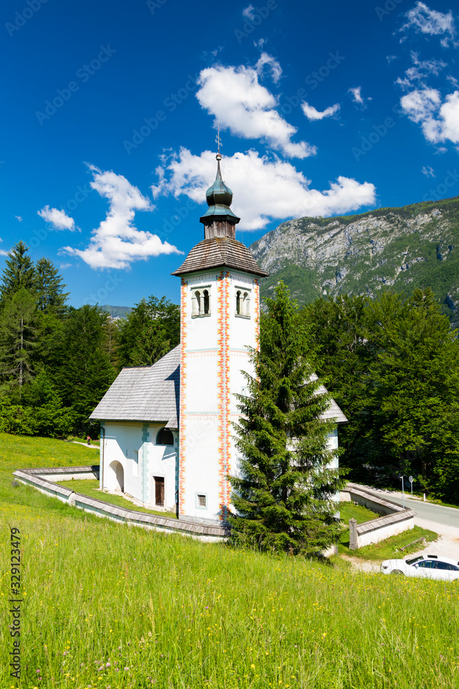 church Sveti Duh near Bohinj lake in Slovenia church Sveti Duh near Bohinj lake in Slovenia
