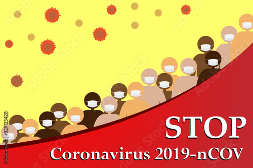 Novel coronavirus (2019-nCoV). People in medical masks. Protection against a dangerous virus. Stop coronavirus.
