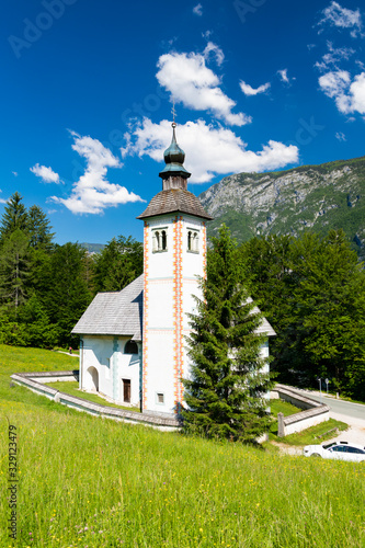 church Sveti Duh near Bohinj lake in Slovenia