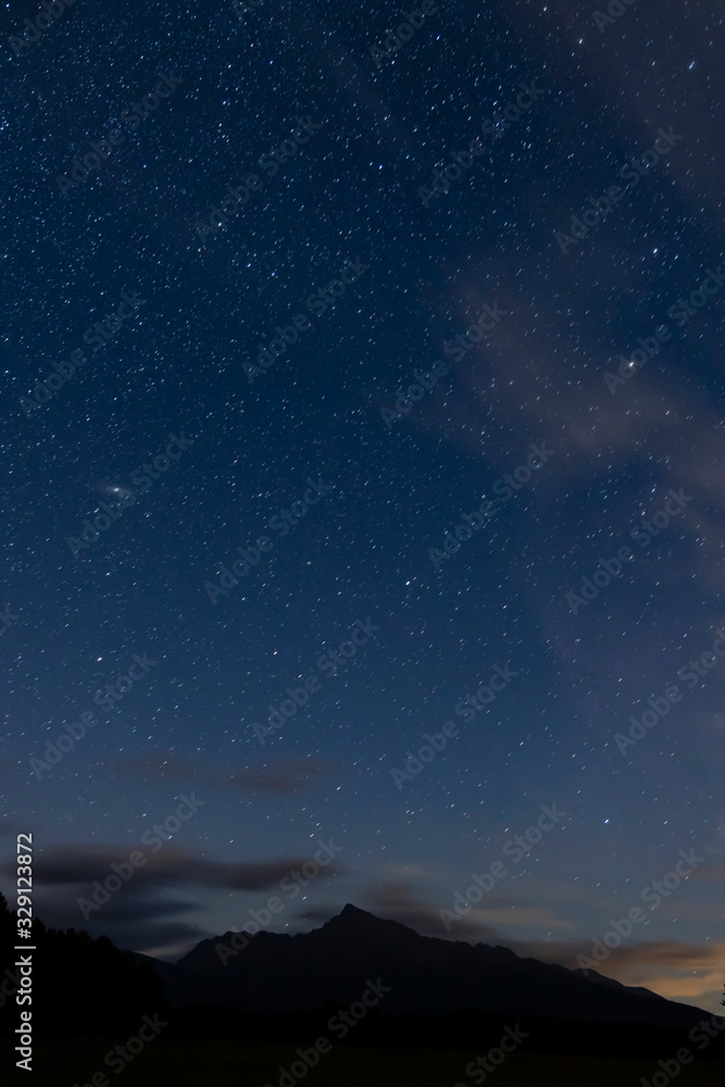night sky with Krivan, Hight Tatras, Slovakia