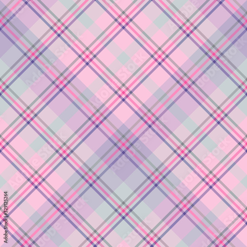 Seamless pattern in awesome creative pink, violet and grey colors for plaid, fabric, textile, clothes, tablecloth and other things. Vector image. 2