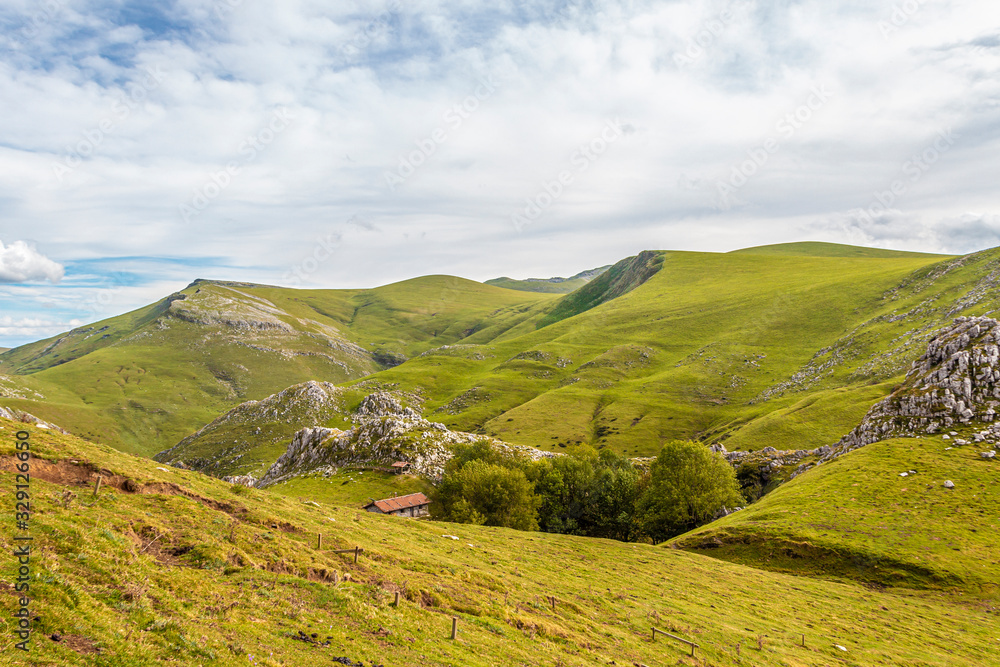 Top of the top of Mount Txindoki in Guipuzcoa. Basque Country