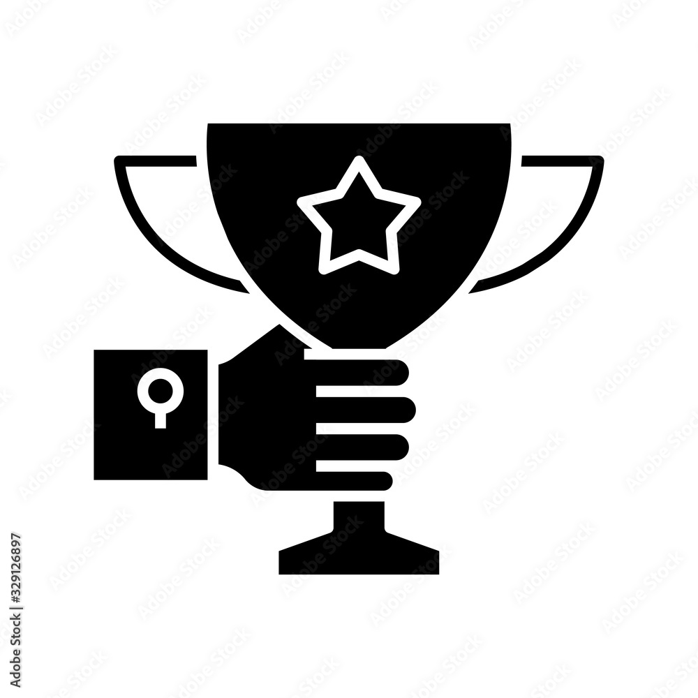 Top honour black icon, concept illustration, vector flat symbol, glyph sign. Top honour black icon, concept illustration, vector flat symbol, glyph sign.
