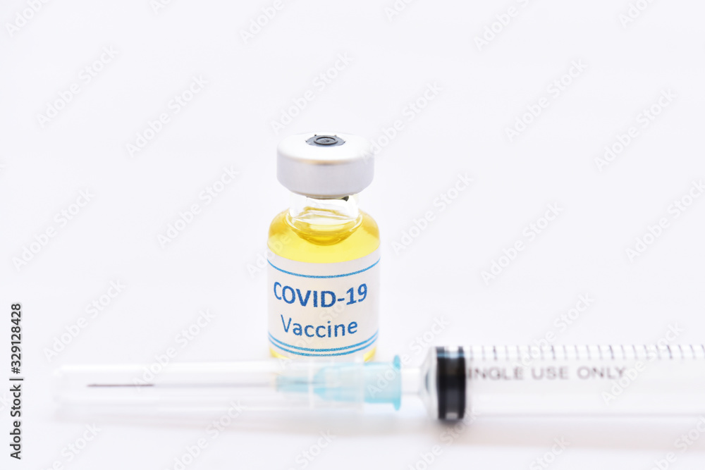 Vial of COVID-19 virus vaccine for injection, protective from novel coronavirus 2019 found in Wuhan, China Vial of COVID-19 virus vaccine for injection, protective from novel coronavirus 2019 found in Wuhan, China