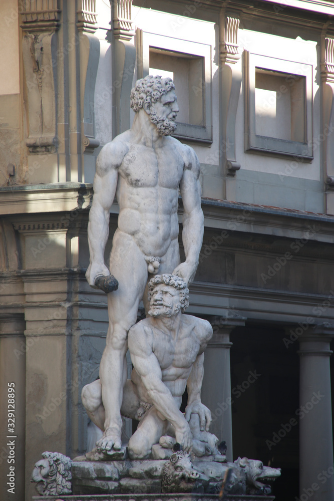 Sculpture in the old town of Florence