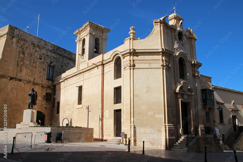 our lady of victory church and memorial in valletta (malta)