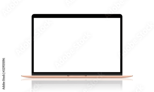 Realistic laptop vector illustration