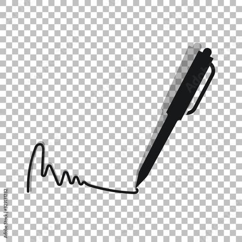 Pen and ink for signature icon