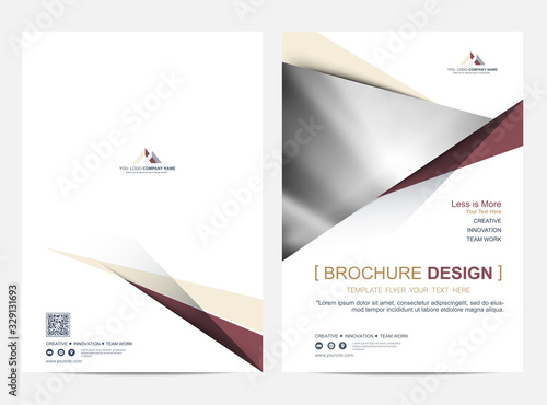 Brochure or flyer layout template, annual report cover design background