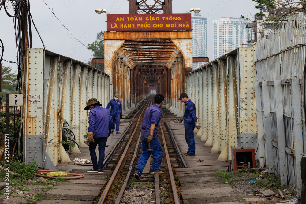 Bahn Arbeiten im Vietnam