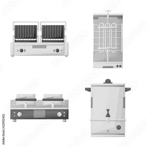Isolated object of industrial and equipment symbol. Set of industrial and domestic stock vector illustration.