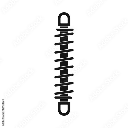 Isolated object of coil and detail icon. Graphic of coil and metal vector icon for stock.