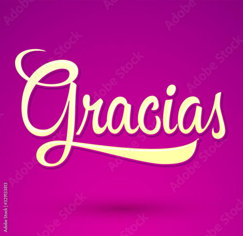 Gracias Thank you Spanish text vector design.