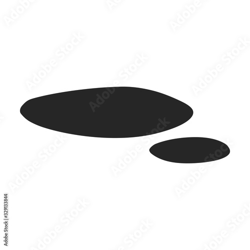 Water puddle vector icon.Black vector icon isolated on white background water puddle.