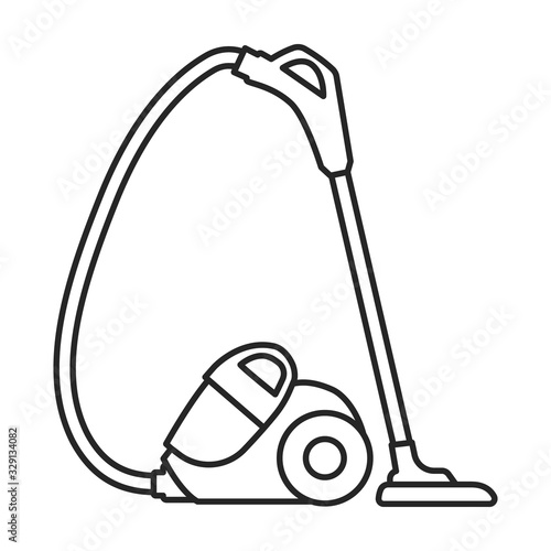 Vacuum cleaner vector icon.Outline vector icon isolated on white background vacuum cleaner .