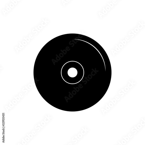 CD or DVD disk icon. Vector flat design