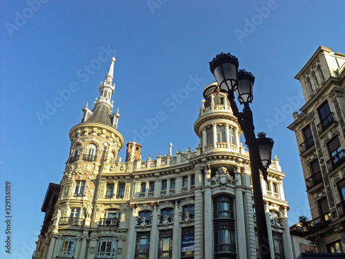 Cityscape in Madrid, Spain. Beautiful famous tourist attraction.