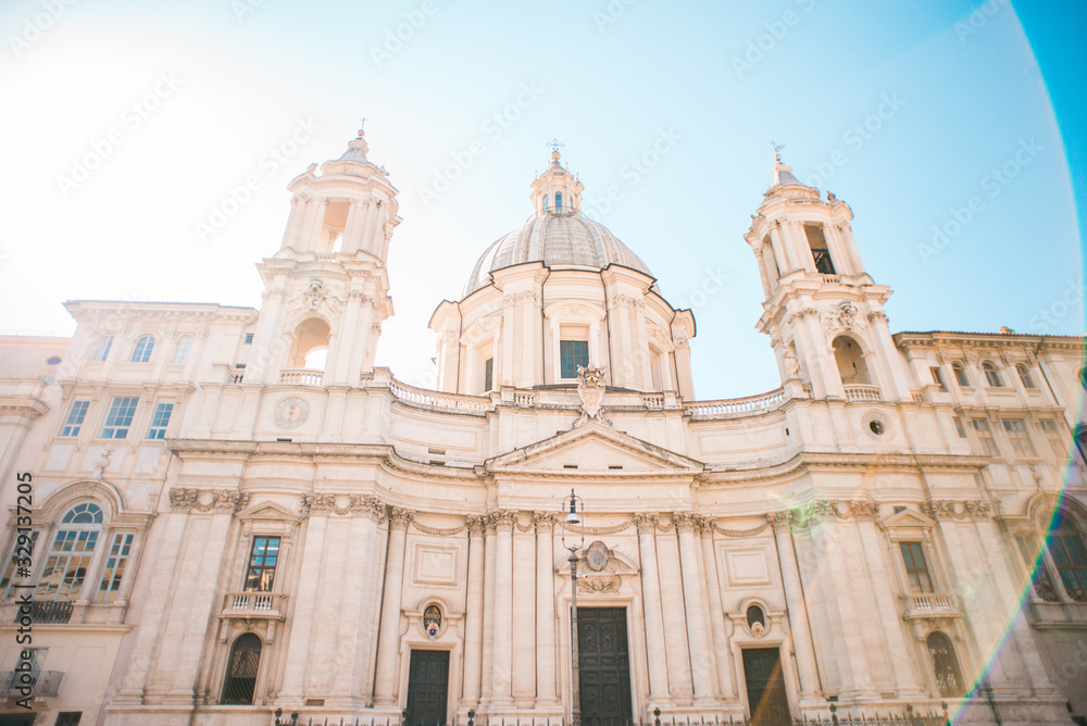 Church Sant Agnese in Agone on Piazza Navona in Rome.