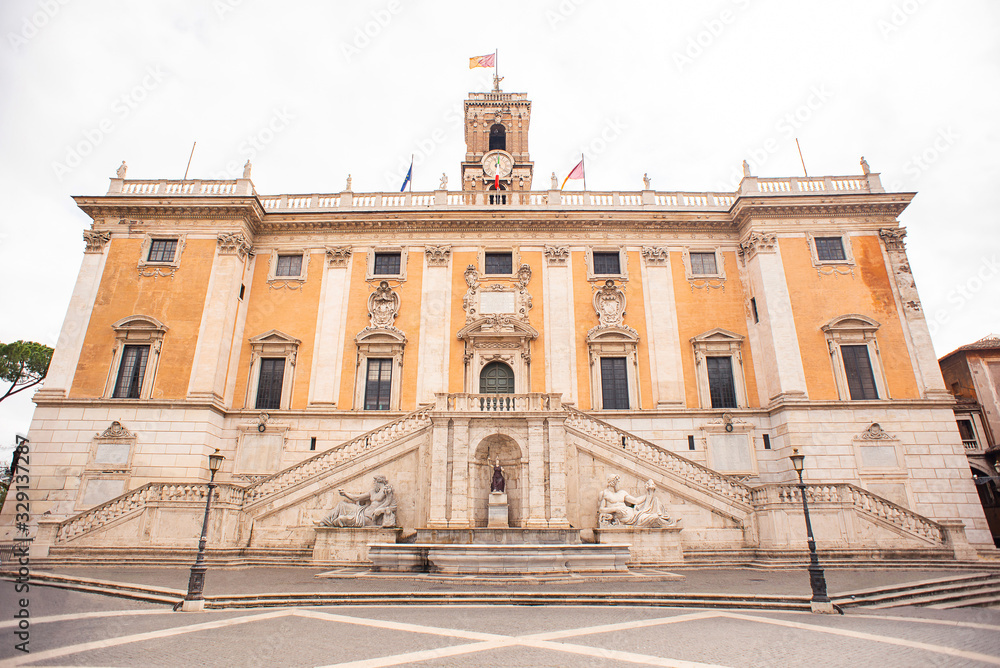 Palace of the Senators in Piazza del Campidoglio in Rome.