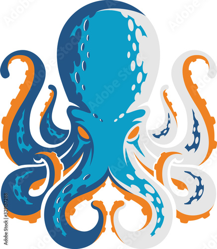 Octopus logotype on light background
