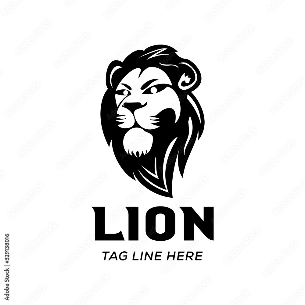 lion logo vector template design