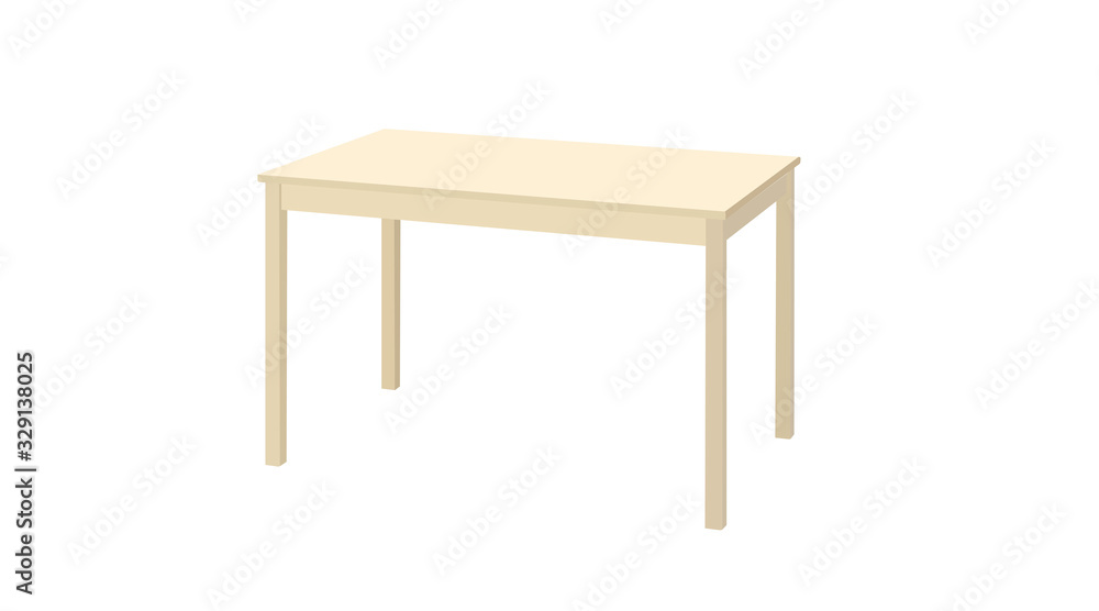 Vector isolated Illustration of a Wooden Table Vector isolated Illustration of a Wooden Table