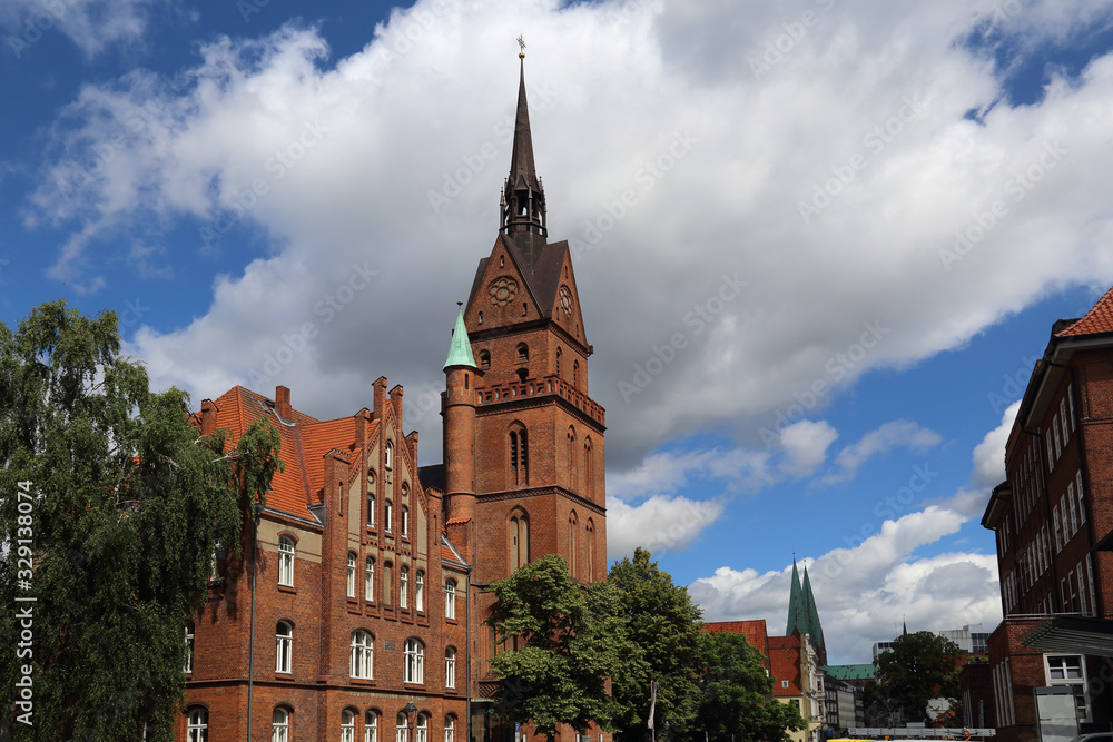 Historical houses in Lubeck, Germany