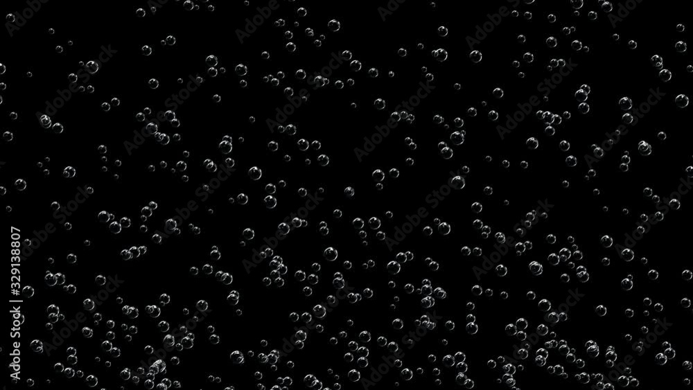 Abstract movement of white air bubbles on a dark background. Abstract movement of white air bubbles on a dark background.