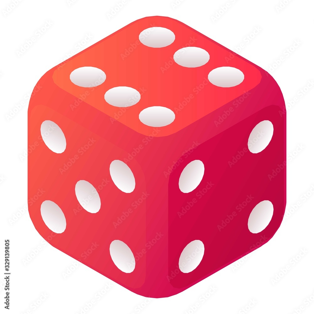 Sport dice icon. Isometric of sport dice vector icon for web design isolated on white background