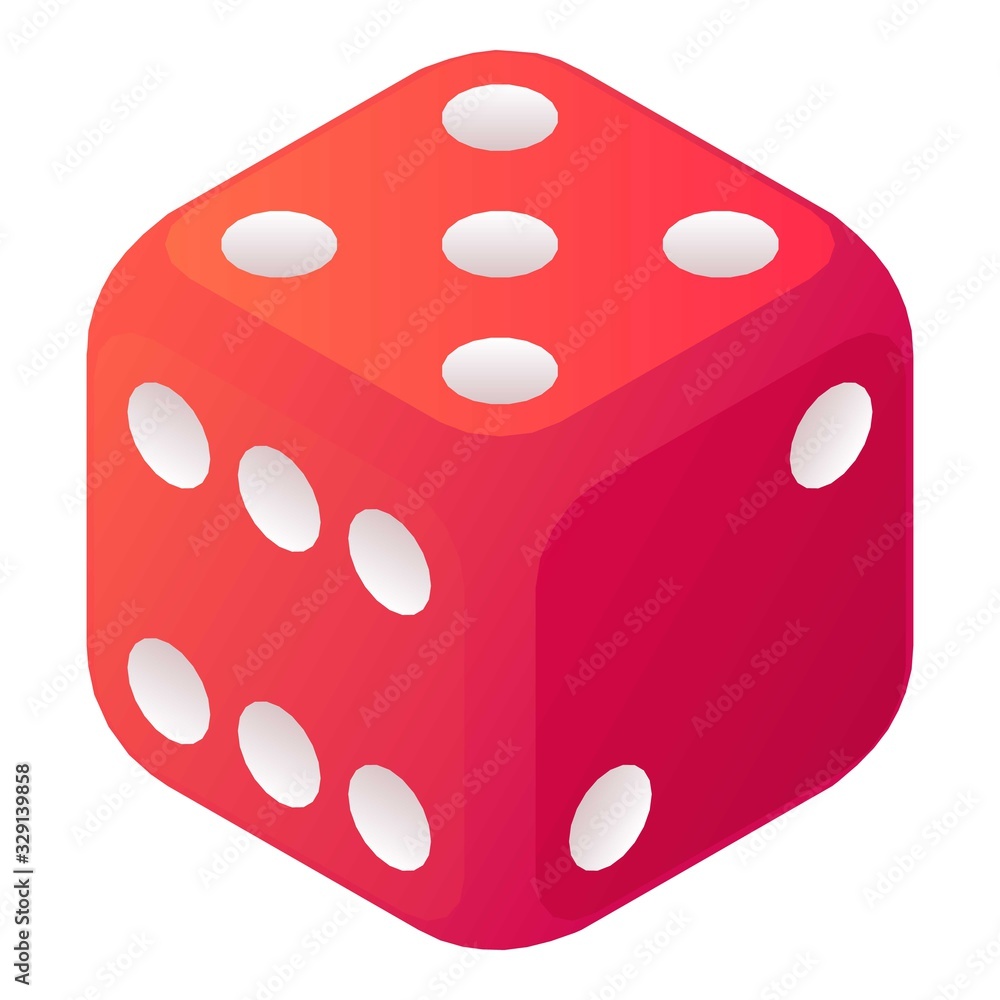 Bet dice icon. Isometric of bet dice vector icon for web design isolated on white background Bet dice icon. Isometric of bet dice vector icon for web design isolated on white background