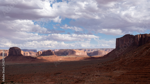 View in the sunset at monument valley