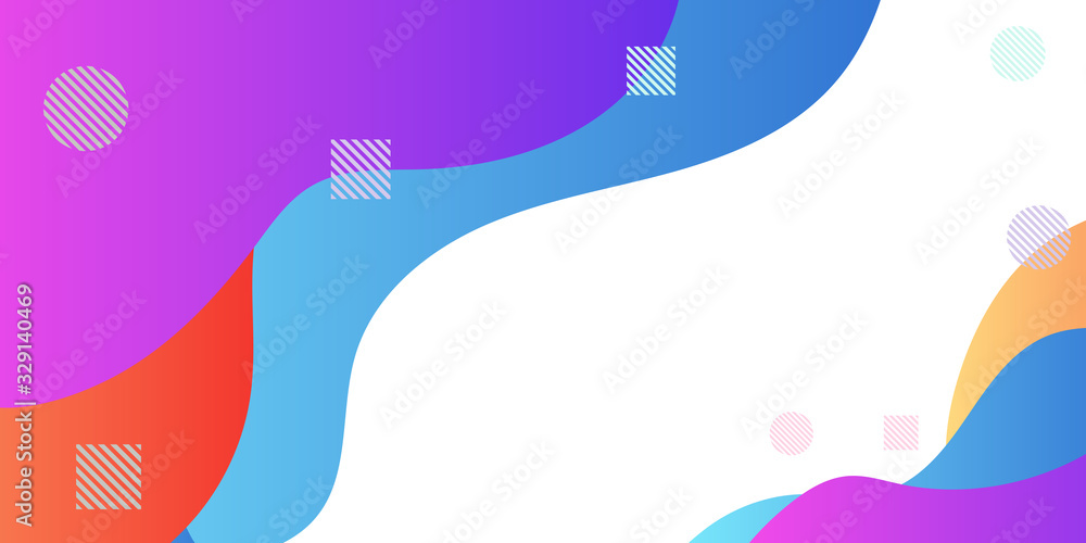  Modern fresh liquid abstract background. Blue purple fluid vector banner template for social media, web sites. Wavy shapes. Vector illustration design for presentation, banner, cover, web, and flyer