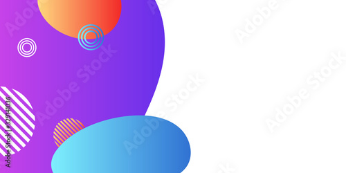 Abstract gradient blue purple pinkg tosca blur free form wave liquid circle frame shapes color gradient abstract presentation background with copy space.