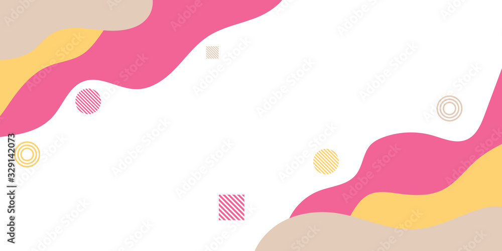 Abstract minimalist background memphis design. Orange, pink and brown color with memphis element decoration. Suit for presentation design, banner, web header Abstract minimalist background memphis design. Orange, pink and brown color with memphis element decoration. Suit for presentation design, banner, web header