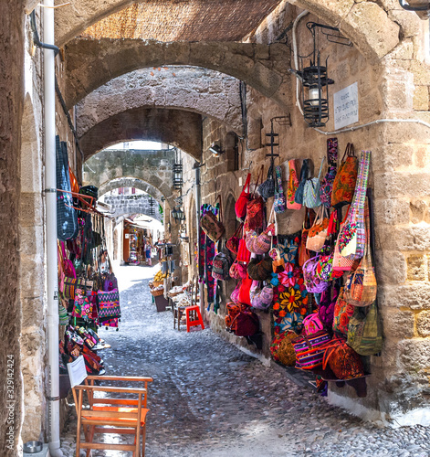 An Intricate network of busy little commercial streets of Rhodes Old Town  © Garry Basnett