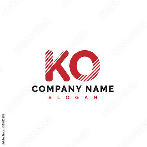 KO Letter Logo Design. KO letter logo Vector Illustration - Vector