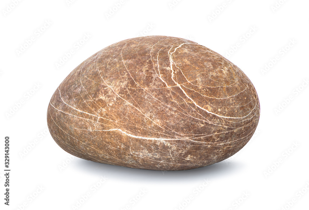 Fototapeta premium Brown pebble isolated