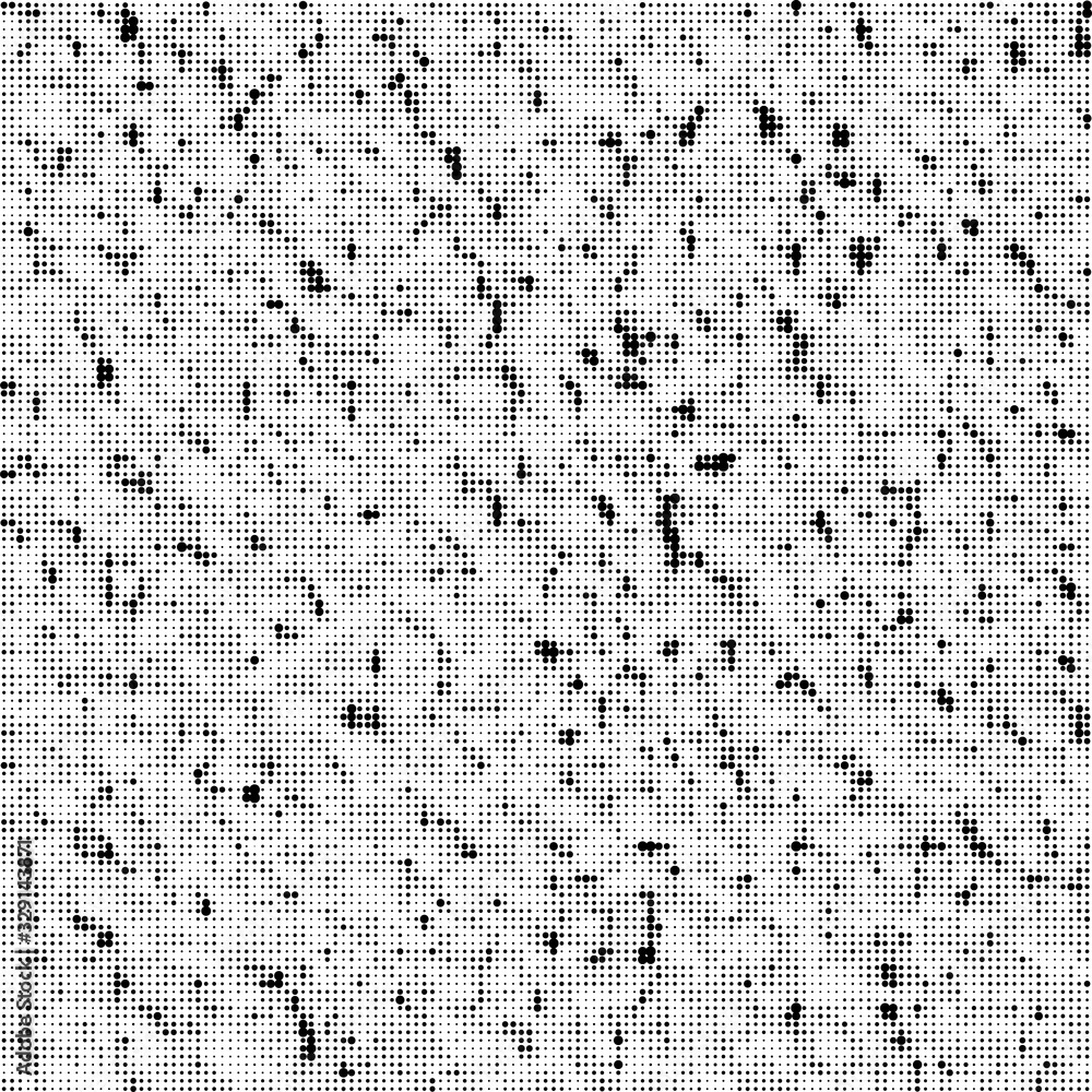Halftone Pattern. Set of Dots. Dotted Texture on White Background. Overlay Grunge Template. Distress Linear Design. Fade Monochrome Points. Pop Art Backdrop.
