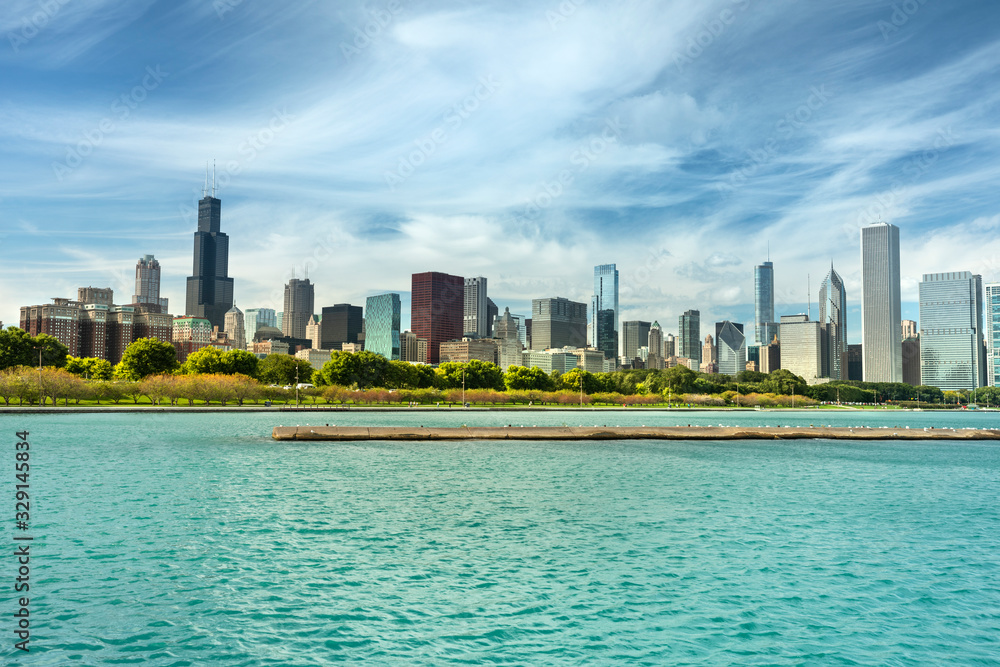 Fototapeta premium Chicago Illinois skyline